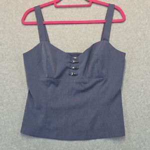 Cache Blue Bustier Corset Top Size 10 Structured Sleeveless Tank